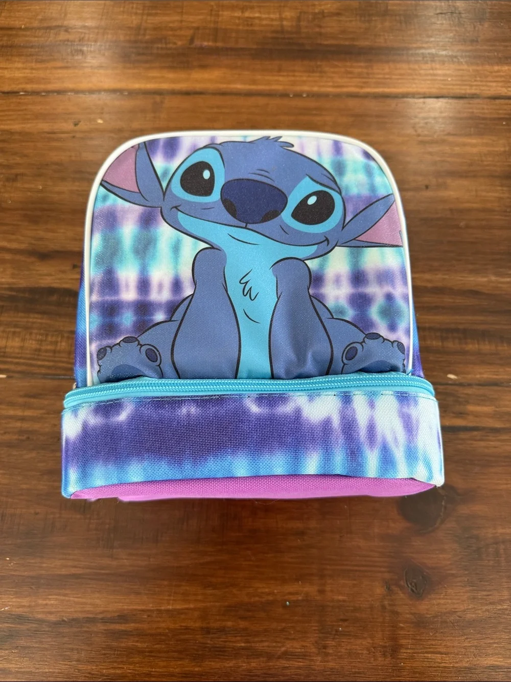 Lilo and Stitch Kids Lunch Bag in Tie Dye Blue and Purple